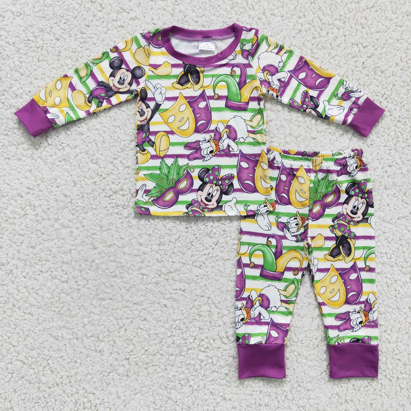 BLP0139 RTS Mardi long sleeve boy pajamas outfit 1118