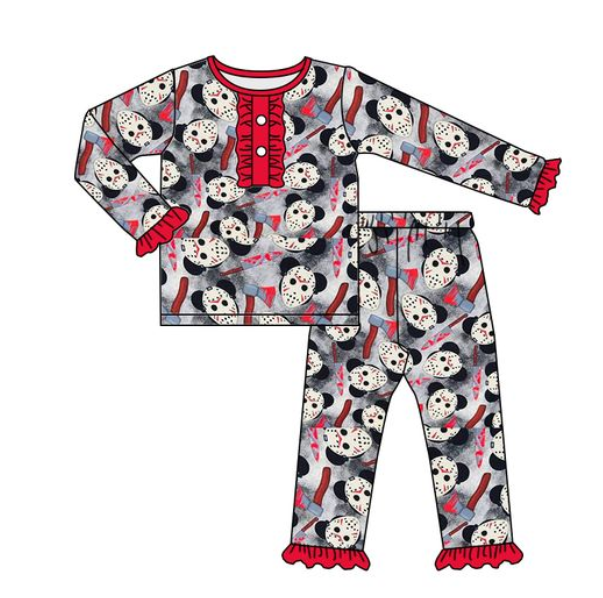 BLP0170 mask halloween long sleeve boy pajamas outfit 20230415 preorder