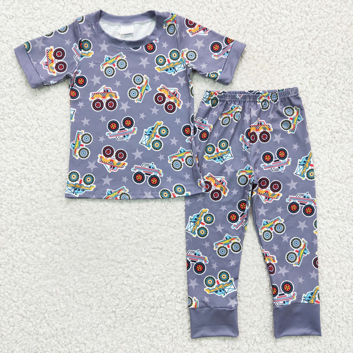 BSPO0039 short sleeve star Trackor car boy outfit pajamas motorbike 1121