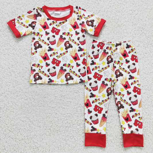 BSPO0047  happy birthday short sleeve  boy outfit 1203 RTS