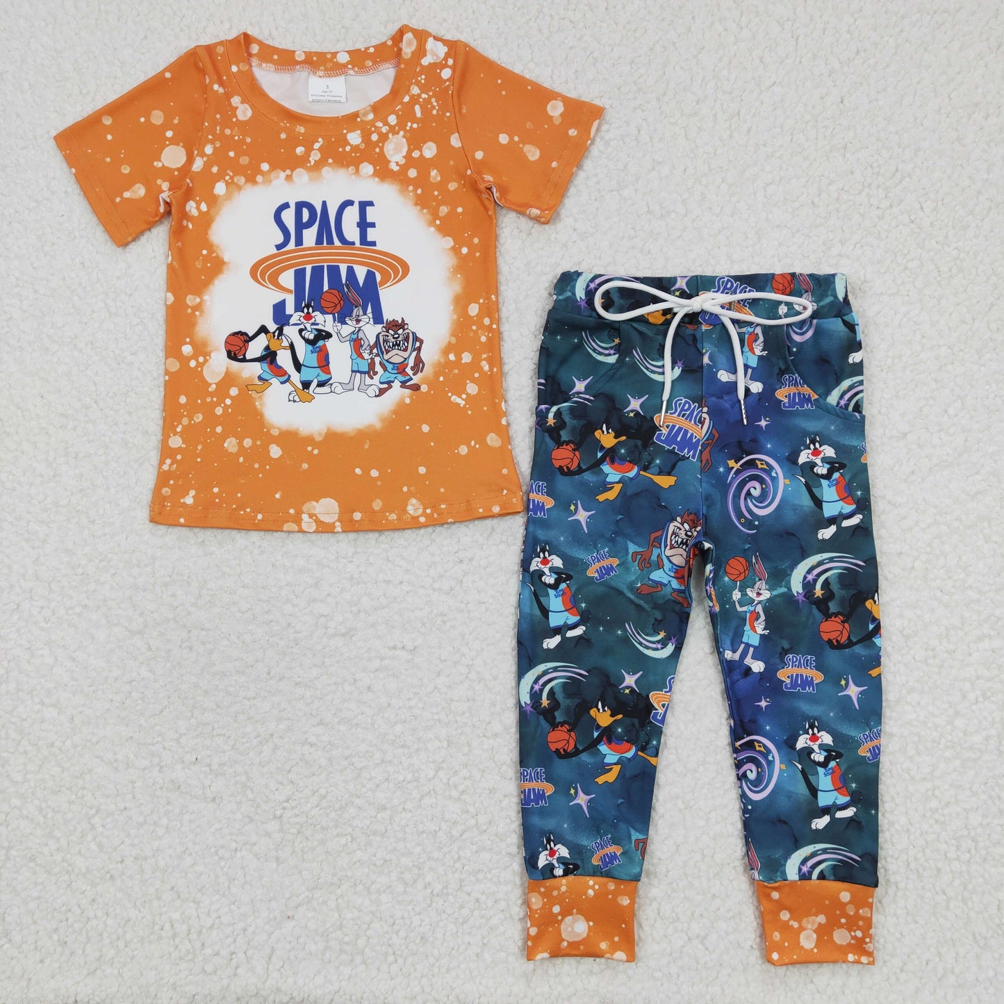 202408 RTS promotion RTS BSPO0091 short sleeve space rabbit boy pajamas outfit