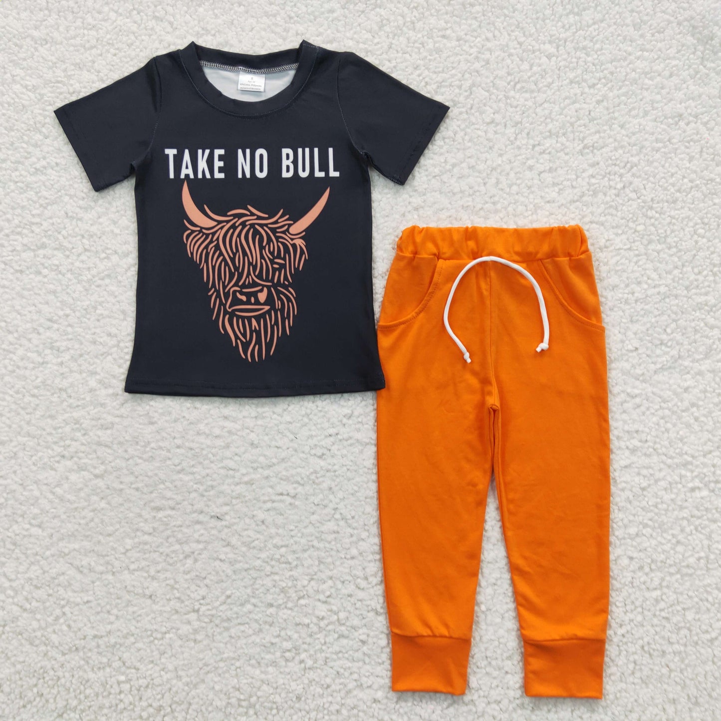 BSPO0099 RTS western legging  cow short sleeve boy outfit 20230330