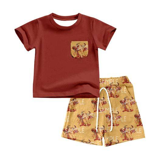 BSSO0267 rodeo short sleeve shorts boy outfit 20230403 preorder