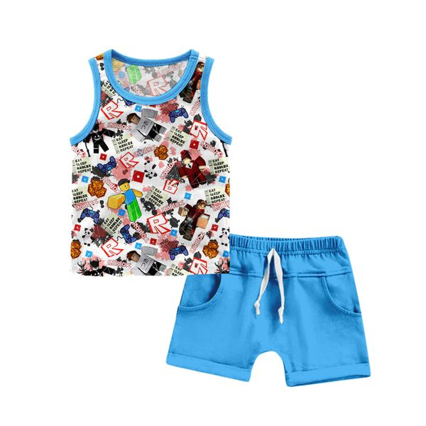 BSSO0268 roblox short sleeve shorts boy outfit 20230404 preorder