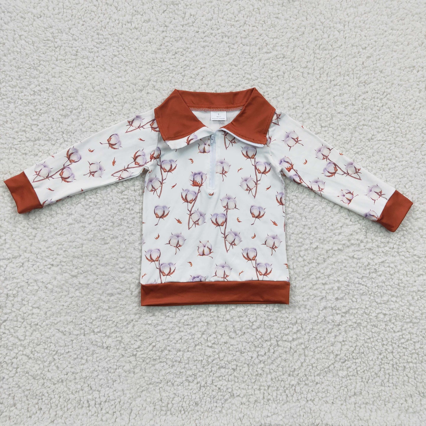 promotion BT0096 wild duck boy long sleeve zipper pullover shirt RTS 20230215 RTS