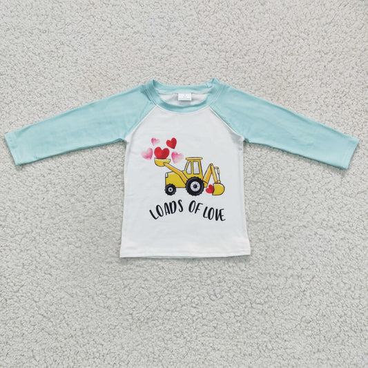 Tractor LOVE long sleeve girl top tee t-shirt 1212 BT0122