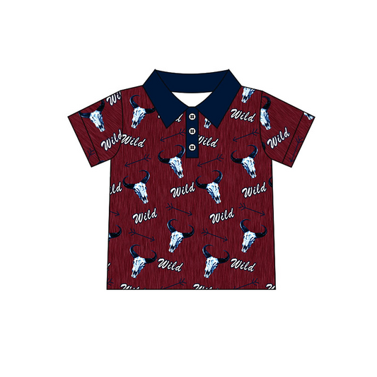 BT0134 short sleeve boy cow top pullover shirt preorder 1028