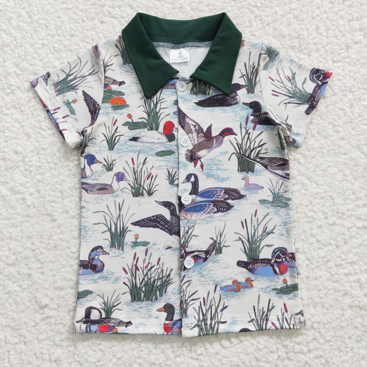 BT0159 short sleeve western duck grass boy shirt 20230306 RTS