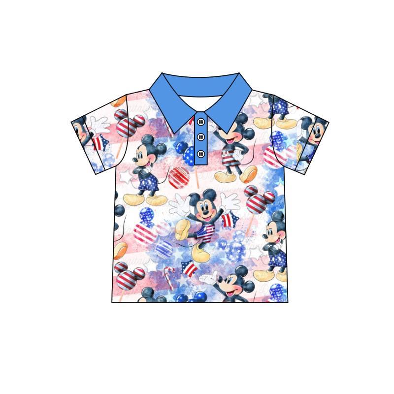 BT0160 short sleeve western cartoon mouse boy shirt preorder 1123