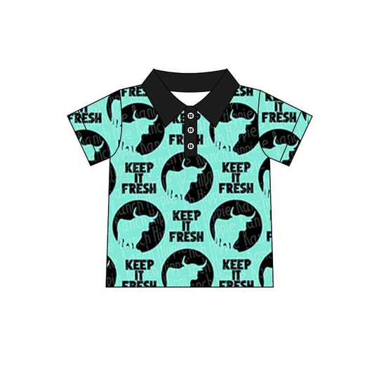 BT0165 short sleeve western keep fresh horse boy shirt preorder 1123