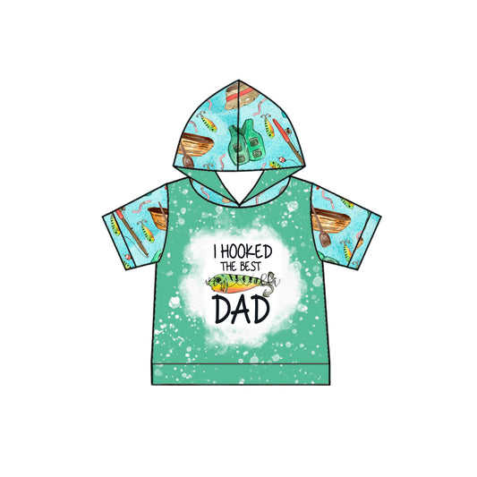 BT0177 western best dad boy short sleeve hoodie pullover top 1130 preorder