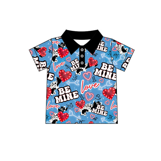 BT0182 short sleeve western be mine top button boy shirt preorder 1206
