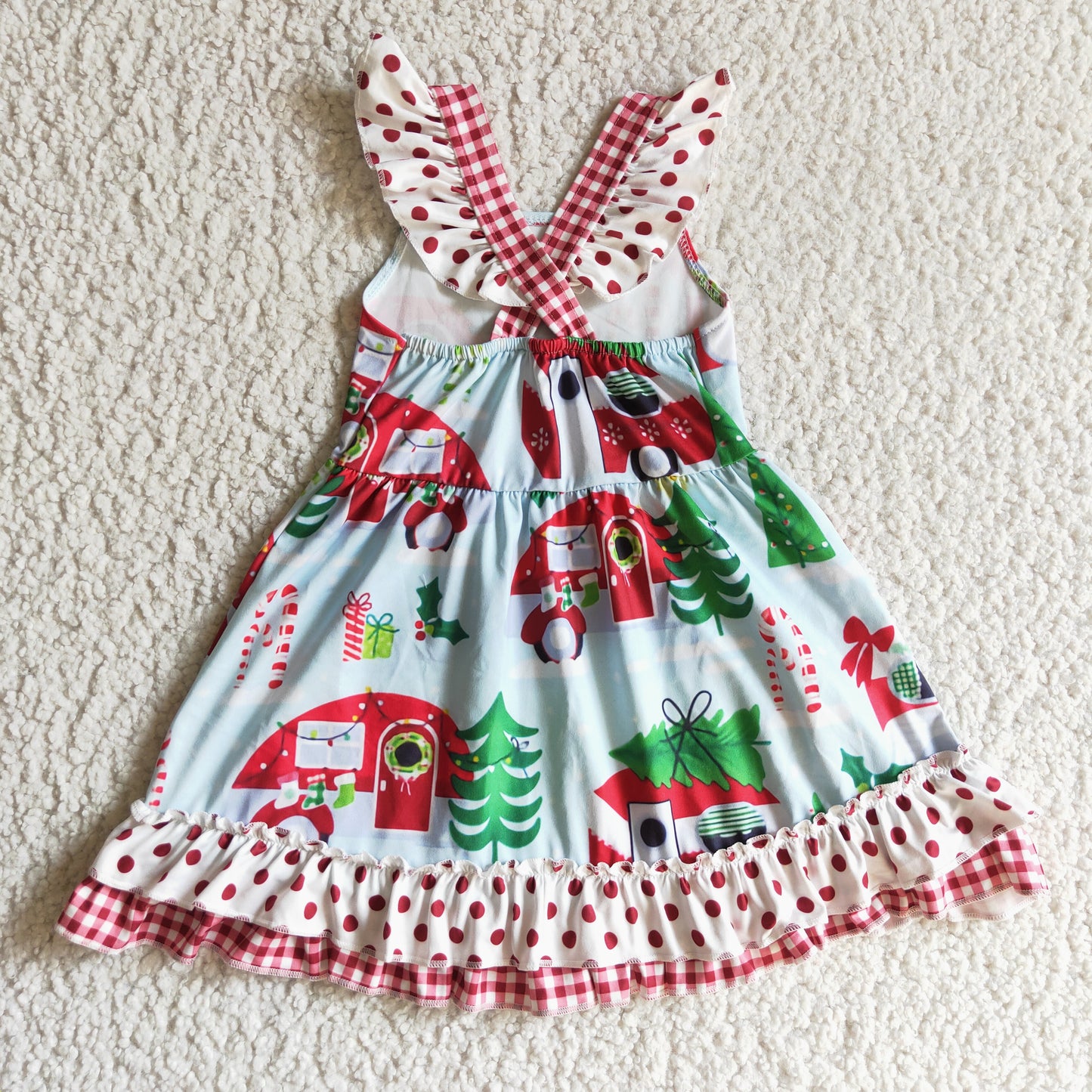 promotion GSD0145 christmas tree short sleeve Lace dress RTS 202407