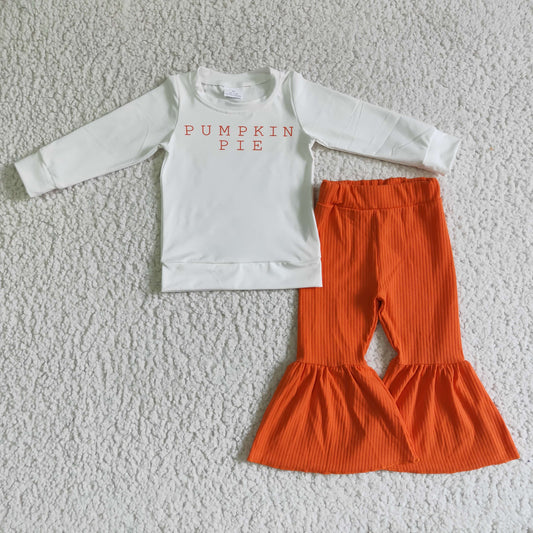 PUMPKIN PIE orange halloween long sleeve girl outfit 0928