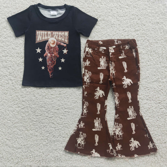 组合GSPO0568 WESTERN short sleeve denim jeans girl outfit RTS 20230316 RTS