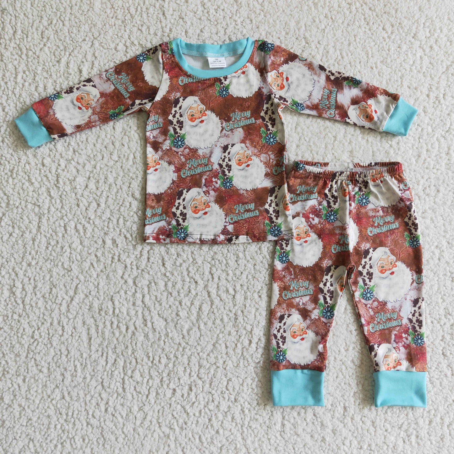 promotion BLP0097  long sleeve Christmas black Santa boy outfit pajamas