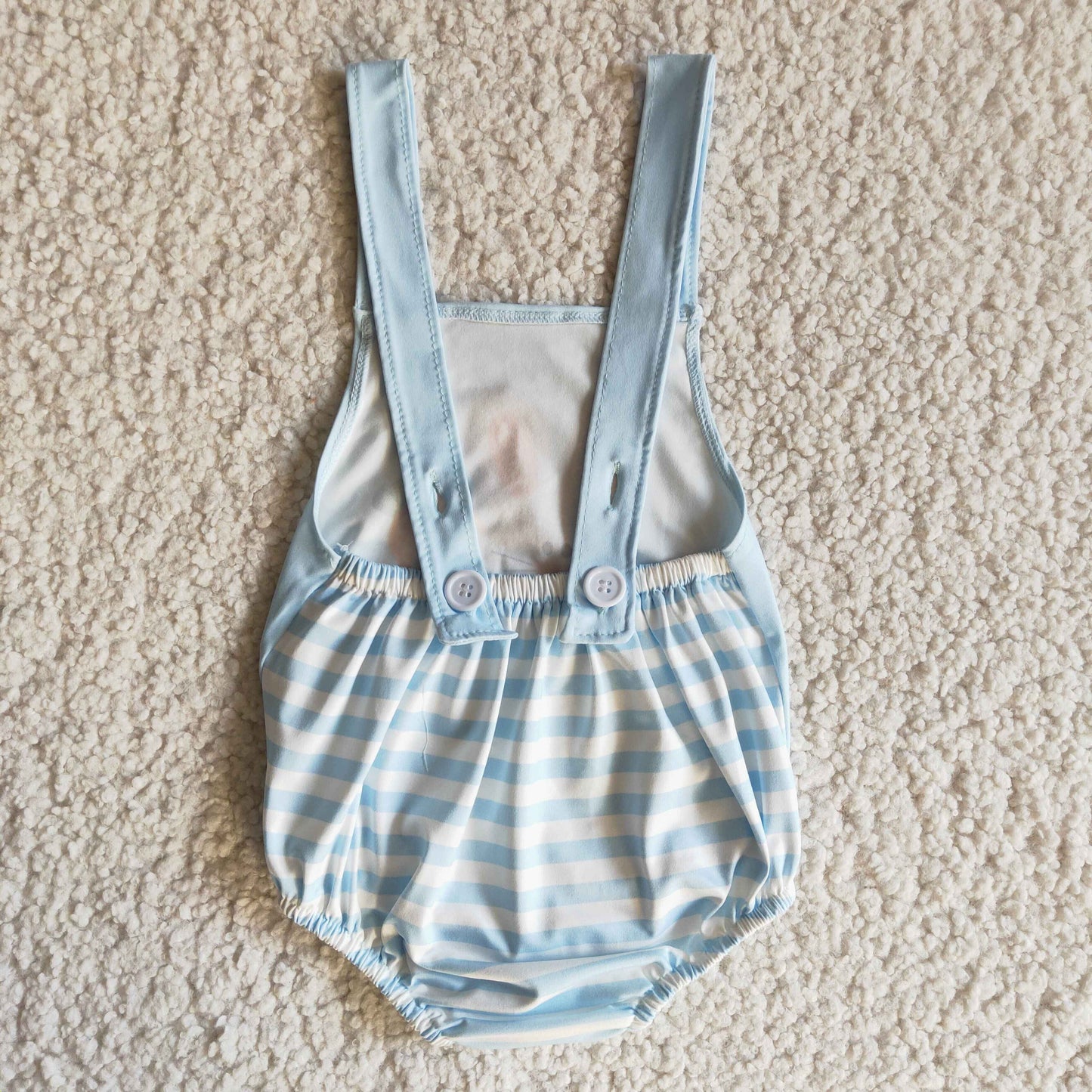 promotion RTS B4-9 shoulder strap easter rabbit blue cartoon boy summer romper