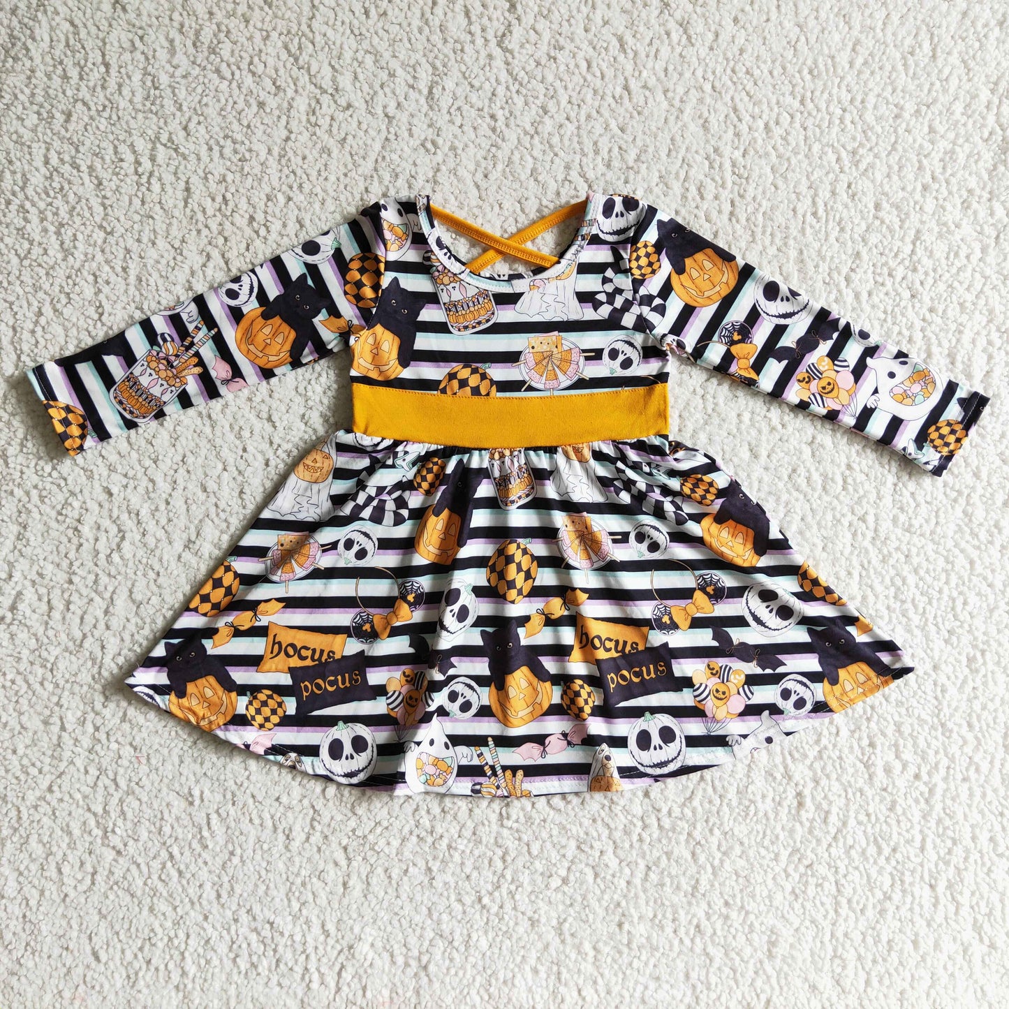 promotion RTS GLD0105  girl long sleeve dress Halloween 0912