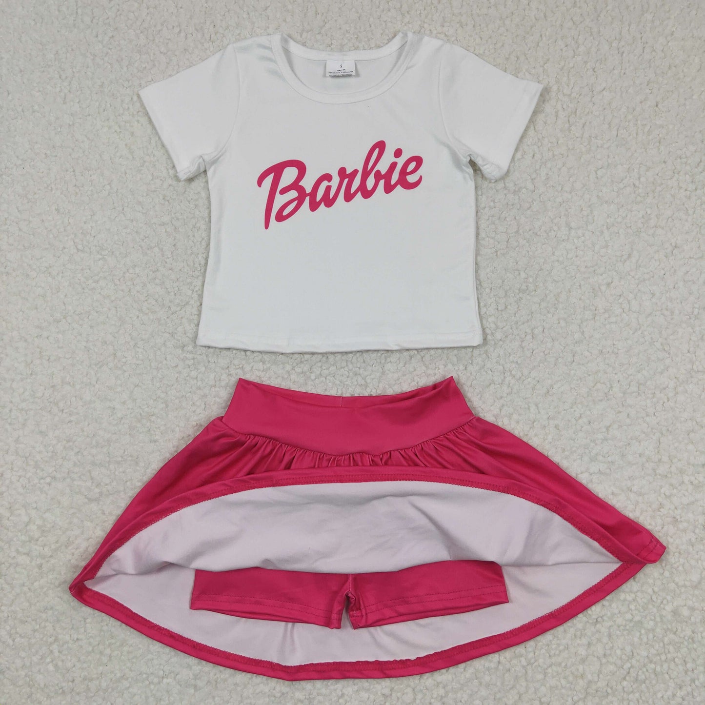 GBD0280  barbie shorts skirt short sleeve girl summer outfit 20230313 rts