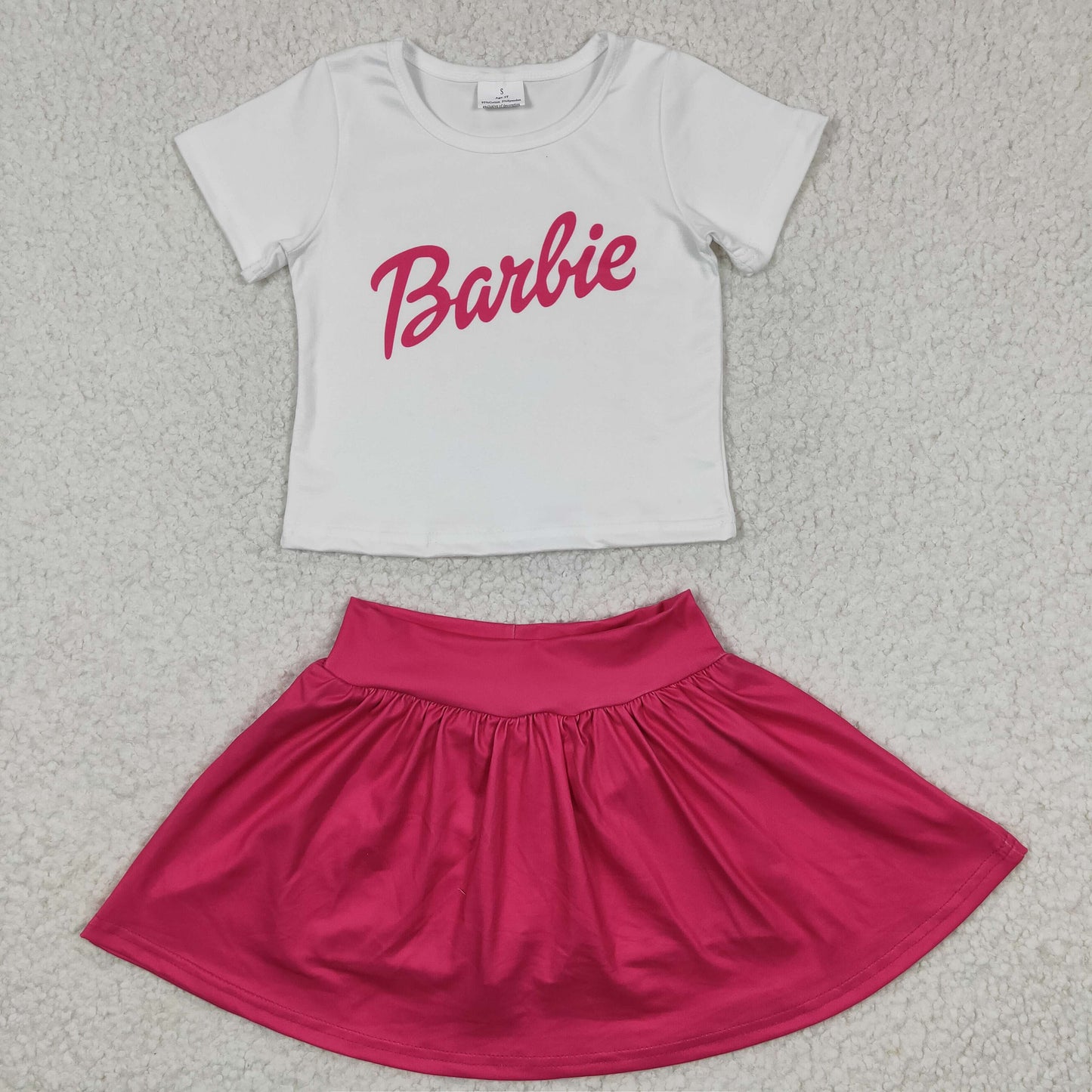 GBD0280  barbie shorts skirt short sleeve girl summer outfit 20230313 rts