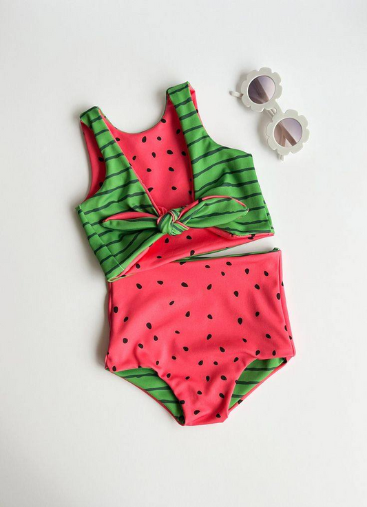 GBO0128 reversible watermelon girl bummie outfit custom moq:5