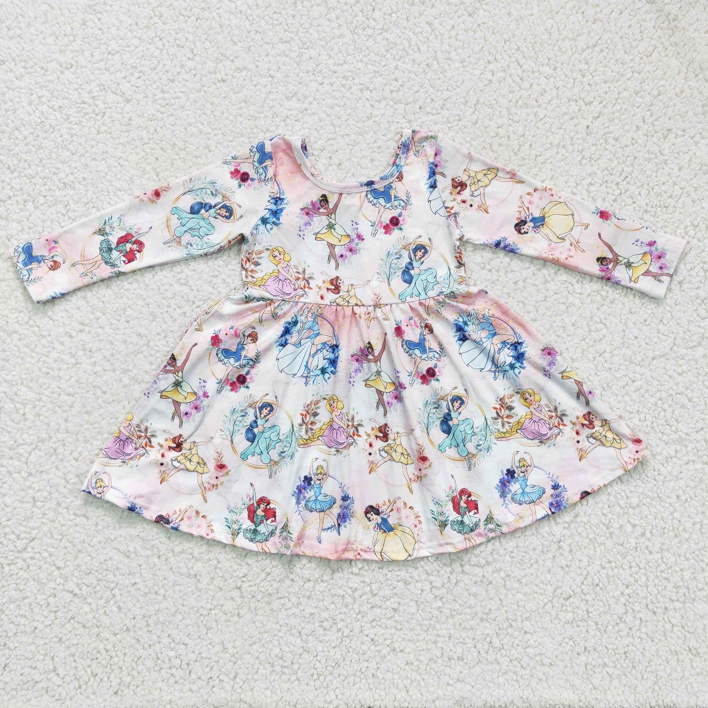 GLD0177 long sleeve princess girl dress preorder 1123 RTS