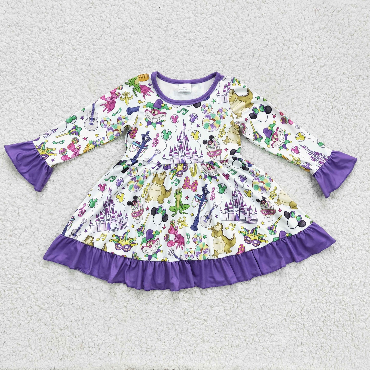 GSD0180 long sleeve cartoon frog girl dress RTS 1205