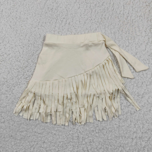 GLK0002 western COTTON white girl skirt fringe tassel RTS 1222