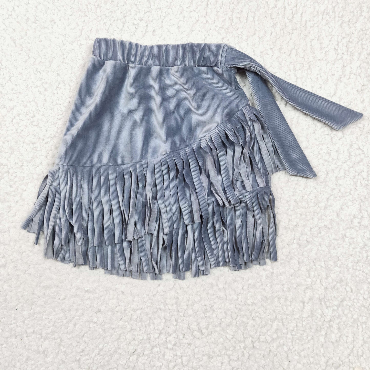 GLK0005 western Flannelette girl skirt fringe tassel preorder 1224 RTS