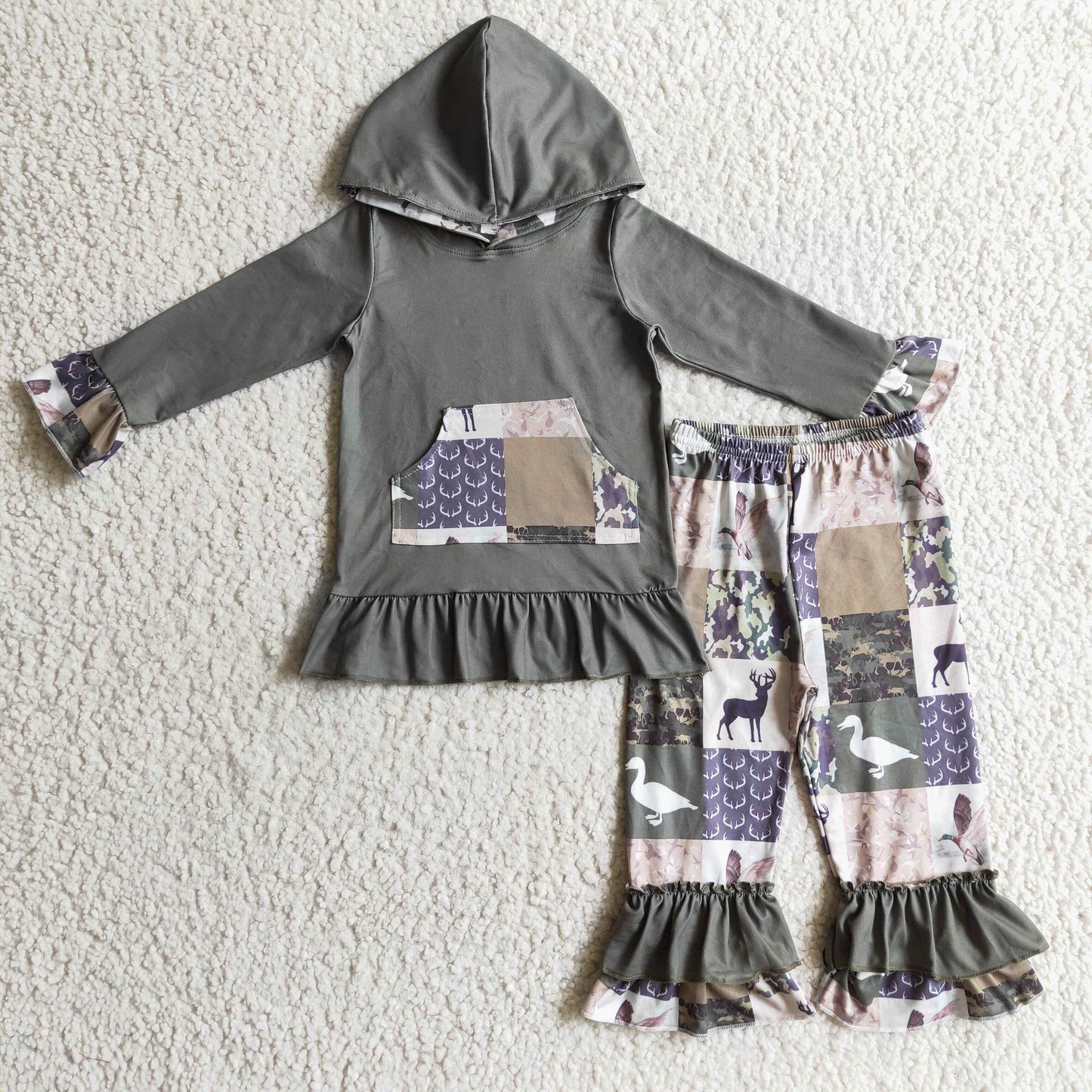 GLP0319 Duck bird long sleeve christmas girl hoodie outfit 1109 RTS