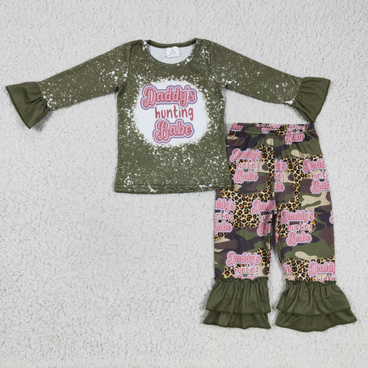 GLP0327 daddy  hunting baby long sleeve girl OUTFIT 1203 RTS