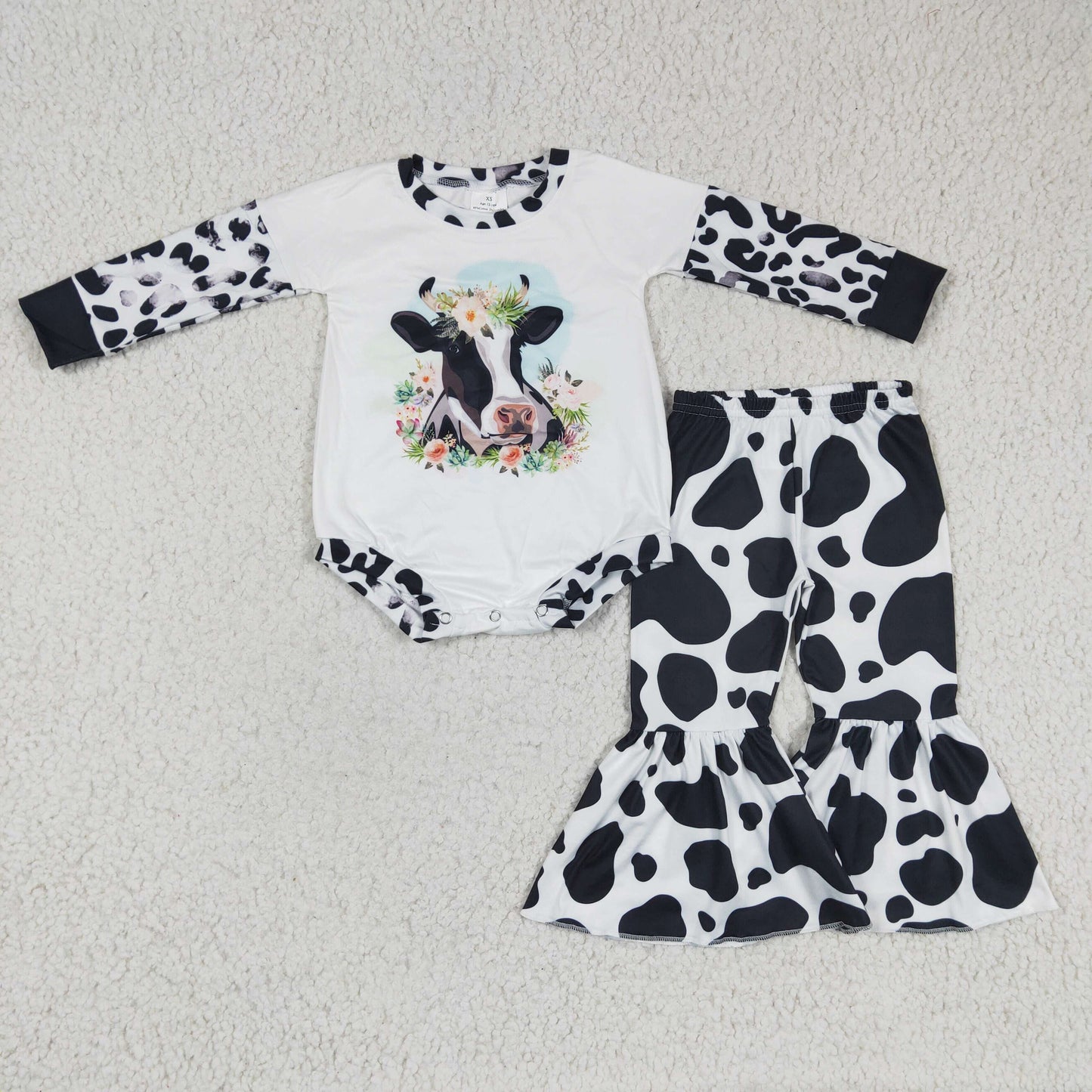 组合GLP0407 long sleeve bell bottom Cow girl romper and outfits 1210 RTS