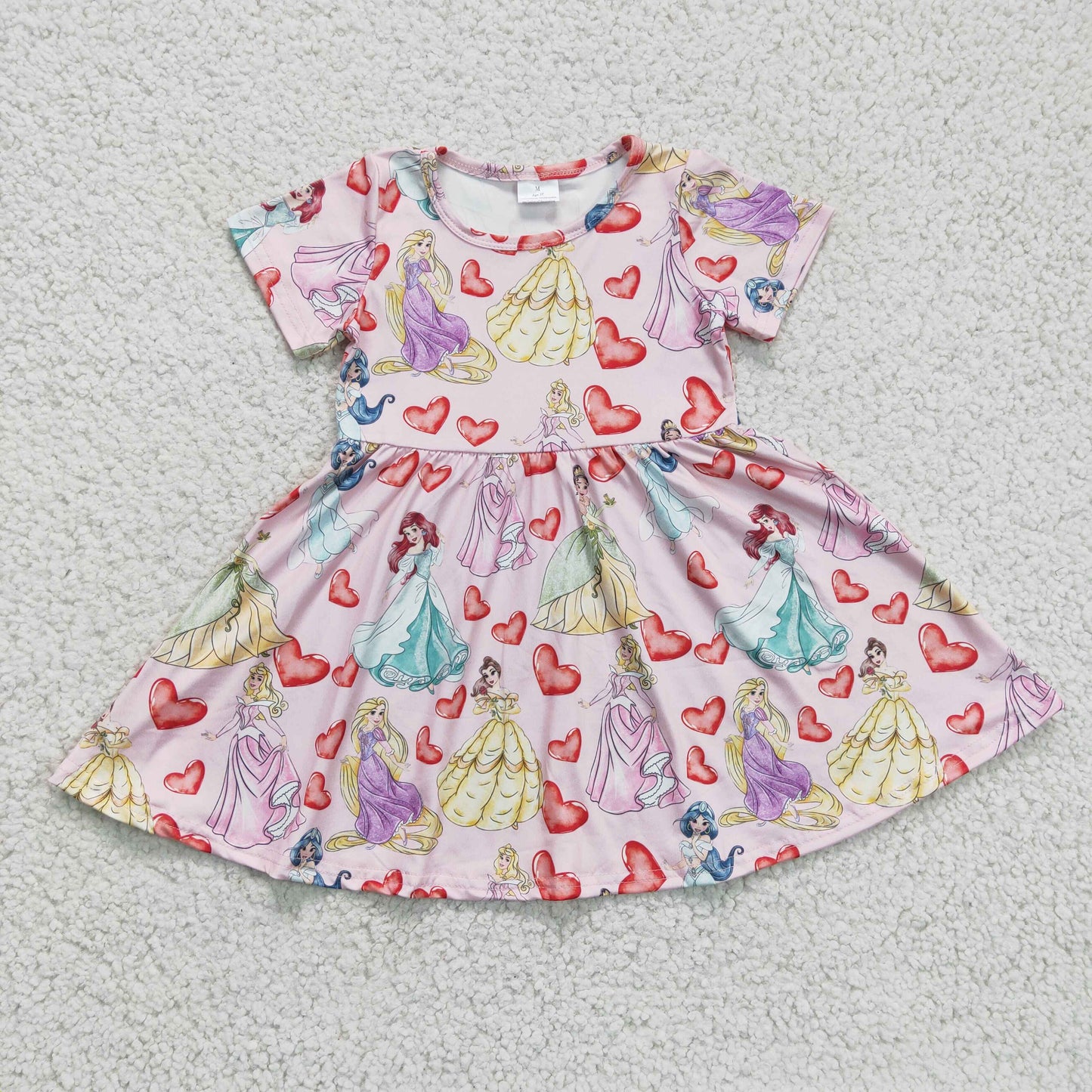 GSD0169 cartoon princess short sleeve dress RTS love 20230221