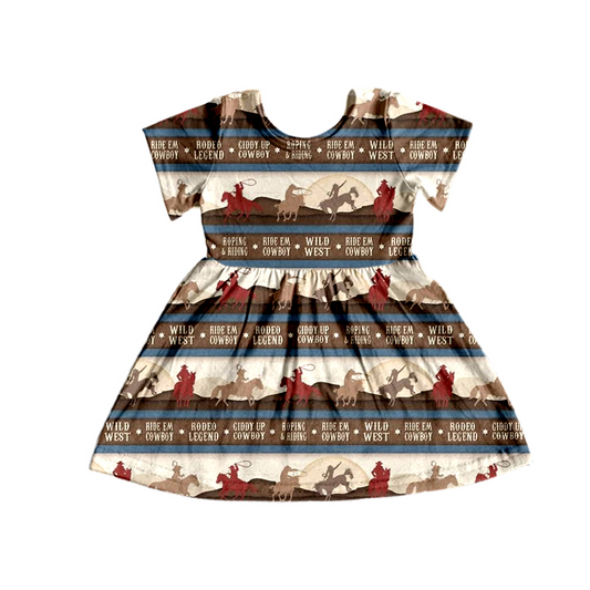 GSD0204 short sleeve western horse girl dress preorder 1124