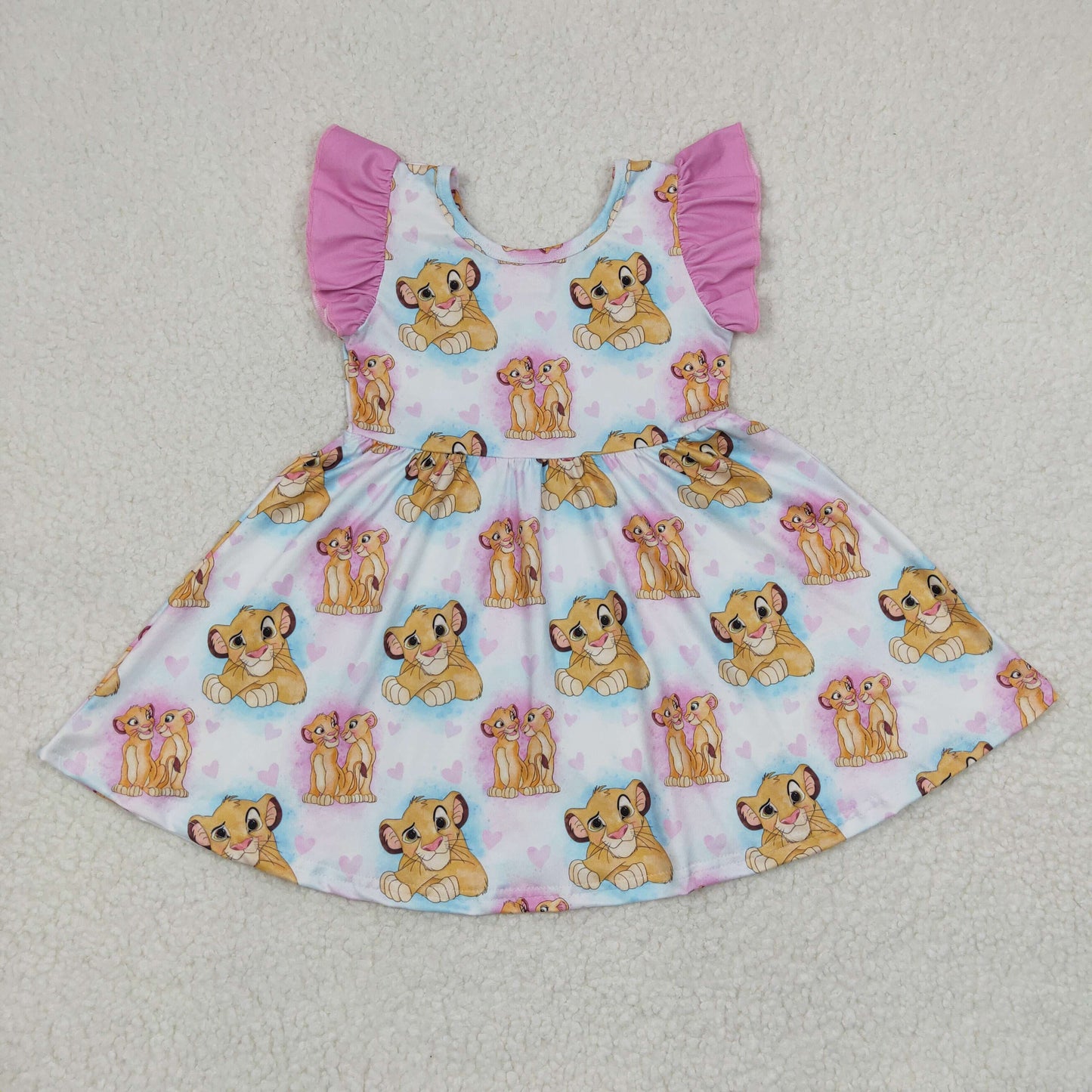 promotion GSD0220 love short sleeve lion girl dress preorder 20230220 RTS