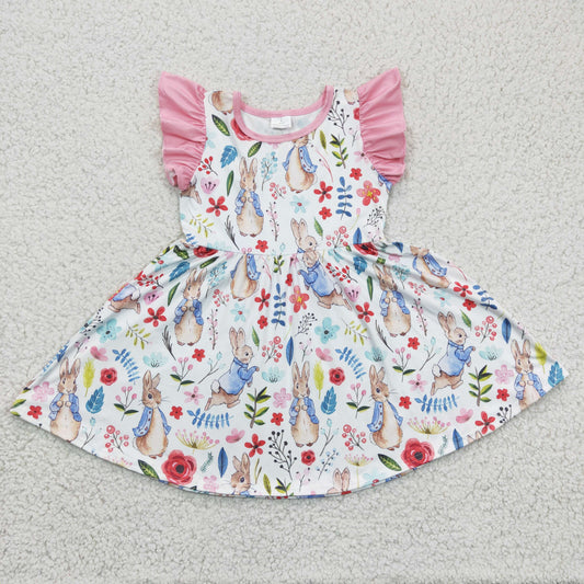 GSD0229 flower Easter short sleeve girl dress 1227 RTS