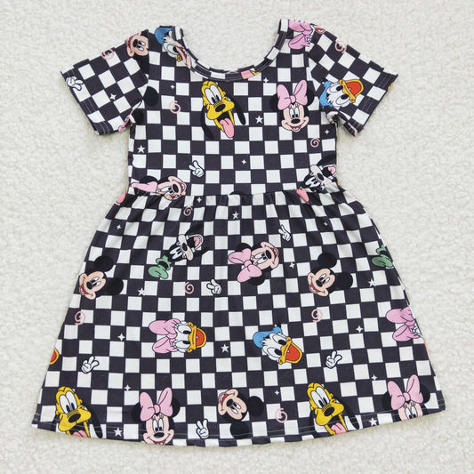 promotion GSD0235 short sleeve cartoon bow mouse girl dress 20230227 RTS