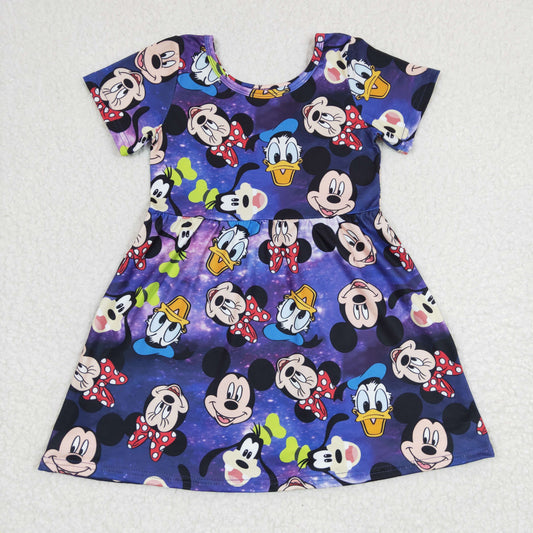 promotion GSD0244 short sleeve cartoon bow mouse girl dress 20230516 RTS