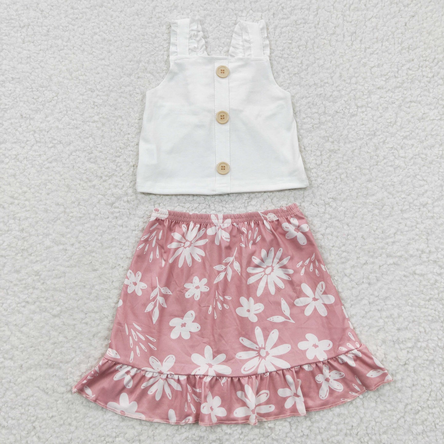 GSD0270  cotton spring flower short sleeve skirt dress boy summer outfit 20230414 RTS