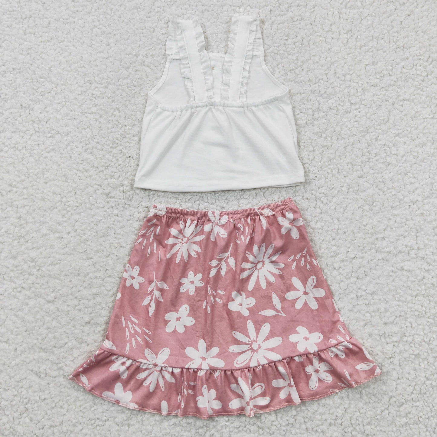 GSD0270  cotton spring flower short sleeve skirt dress boy summer outfit 20230414 RTS