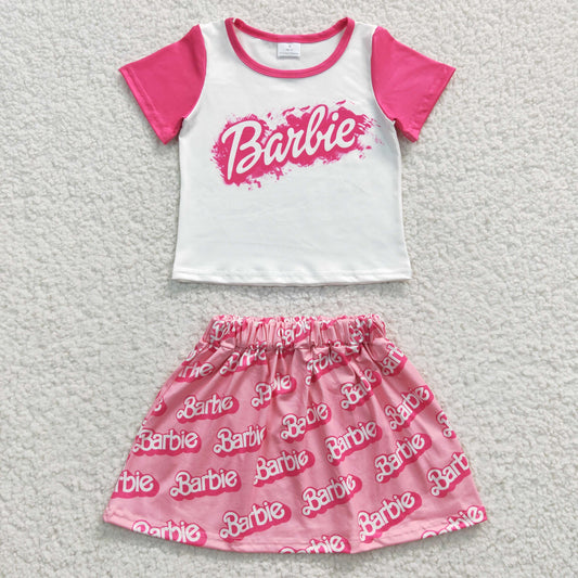 GSD0294 baby babe barbe short sleeve skirt girl summer outfit 20230412 RTS