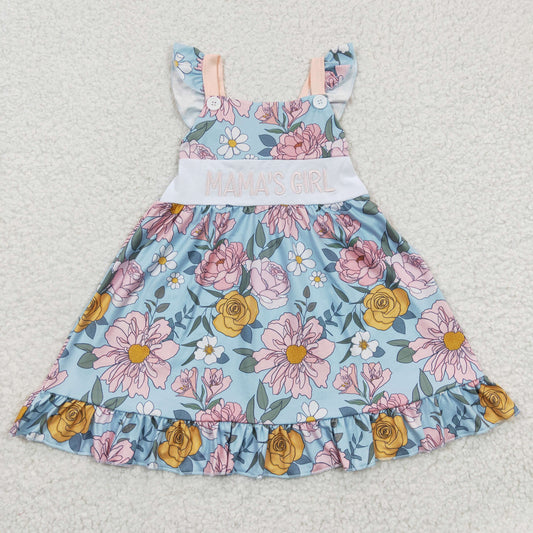 GSD0315  mama girl flower short sleeve girl dress 20230411 RTS