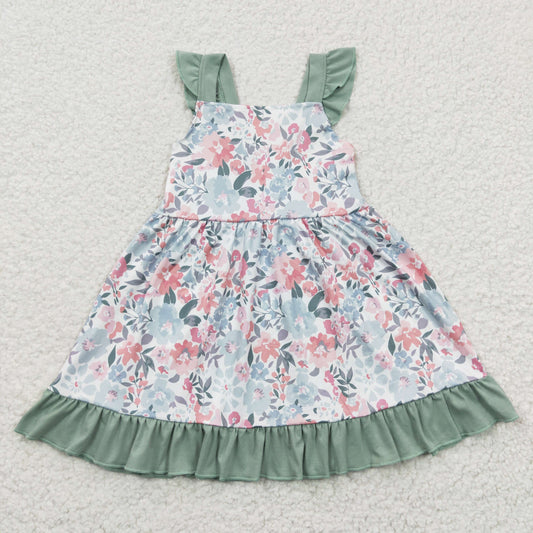 GSD0319  short sleeve sibling flower girl summer dress 20230404 RTS