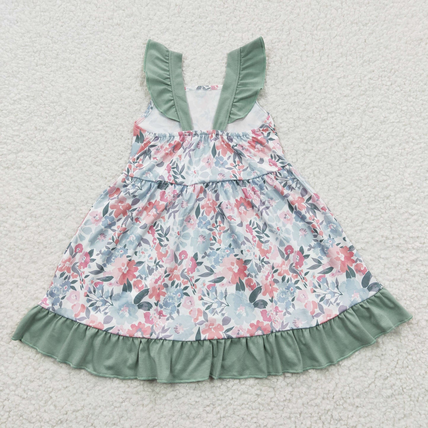 GSD0319  short sleeve sibling flower girl summer dress 20230404 RTS