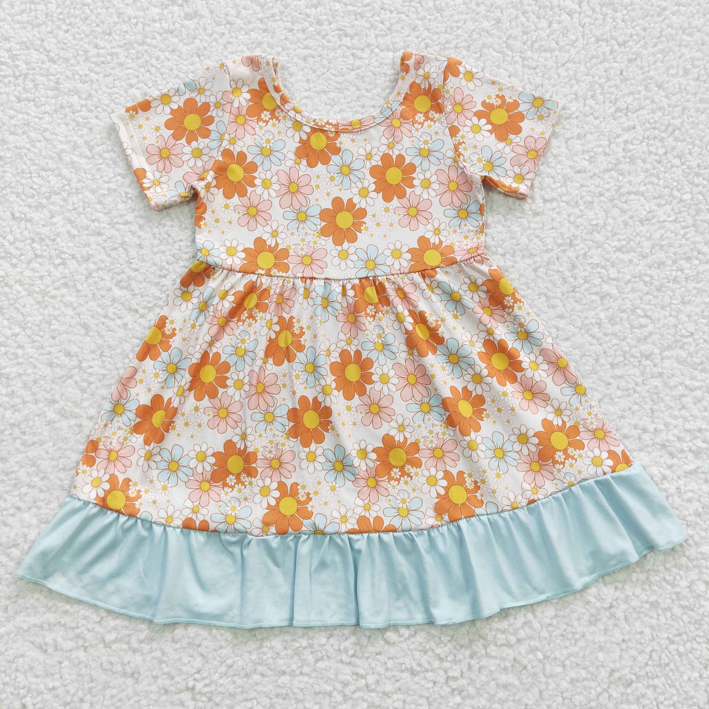 GSD0331 flower floral short sleeve summer girl dress RTS 20230421