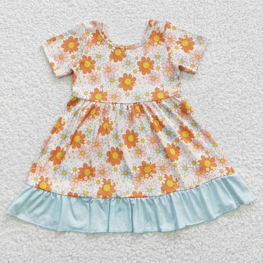 GSD0331 flower floral short sleeve summer girl dress RTS 20230421