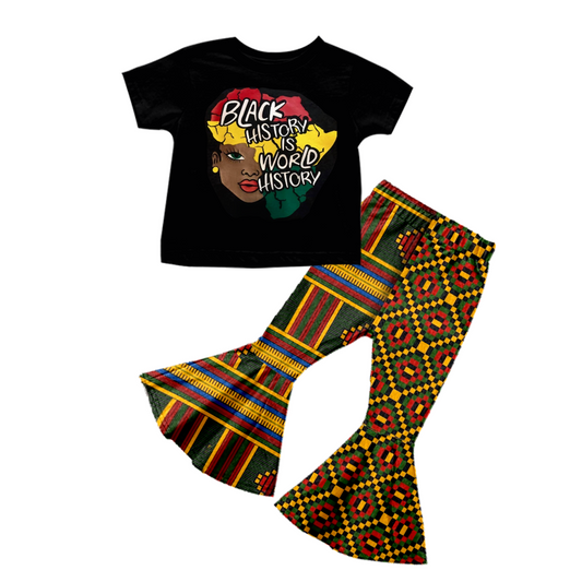 1013 preorder black history short sleeve girl outfit set