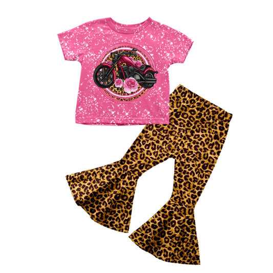 preorder pink motorbike short sleeve girl outfit  1025