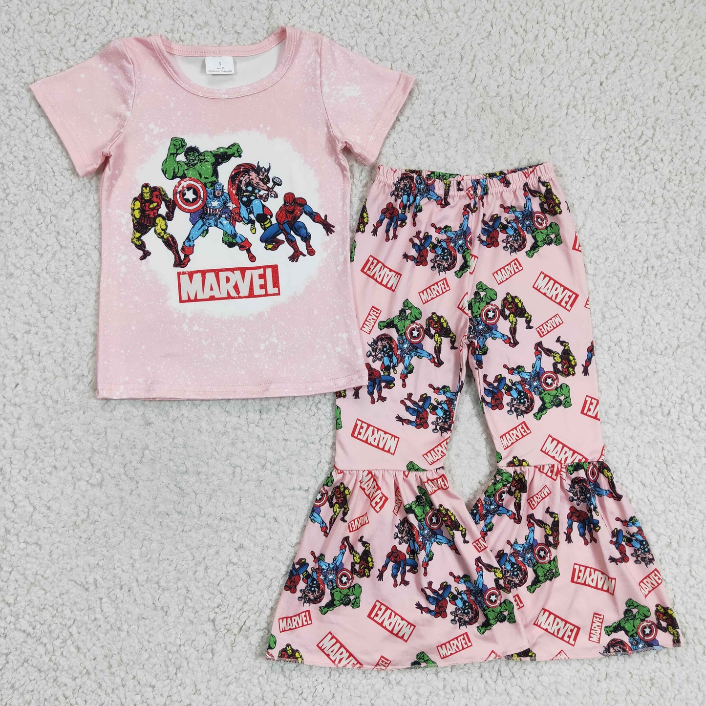 GSPO0308 RTS cartoon green man mar vel short sleeve girl outfit 20230304