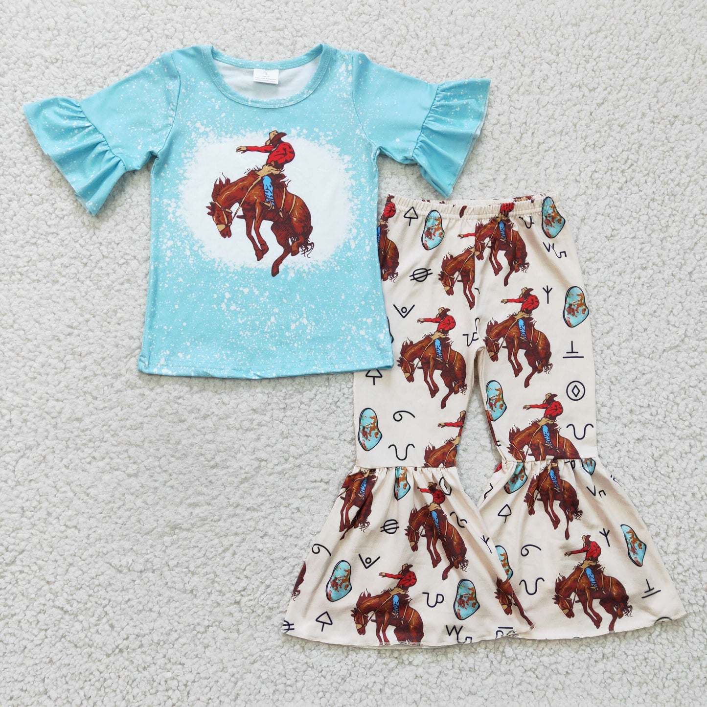 GSPO0336  short sleeve Cartoon horse girl outfit 1130